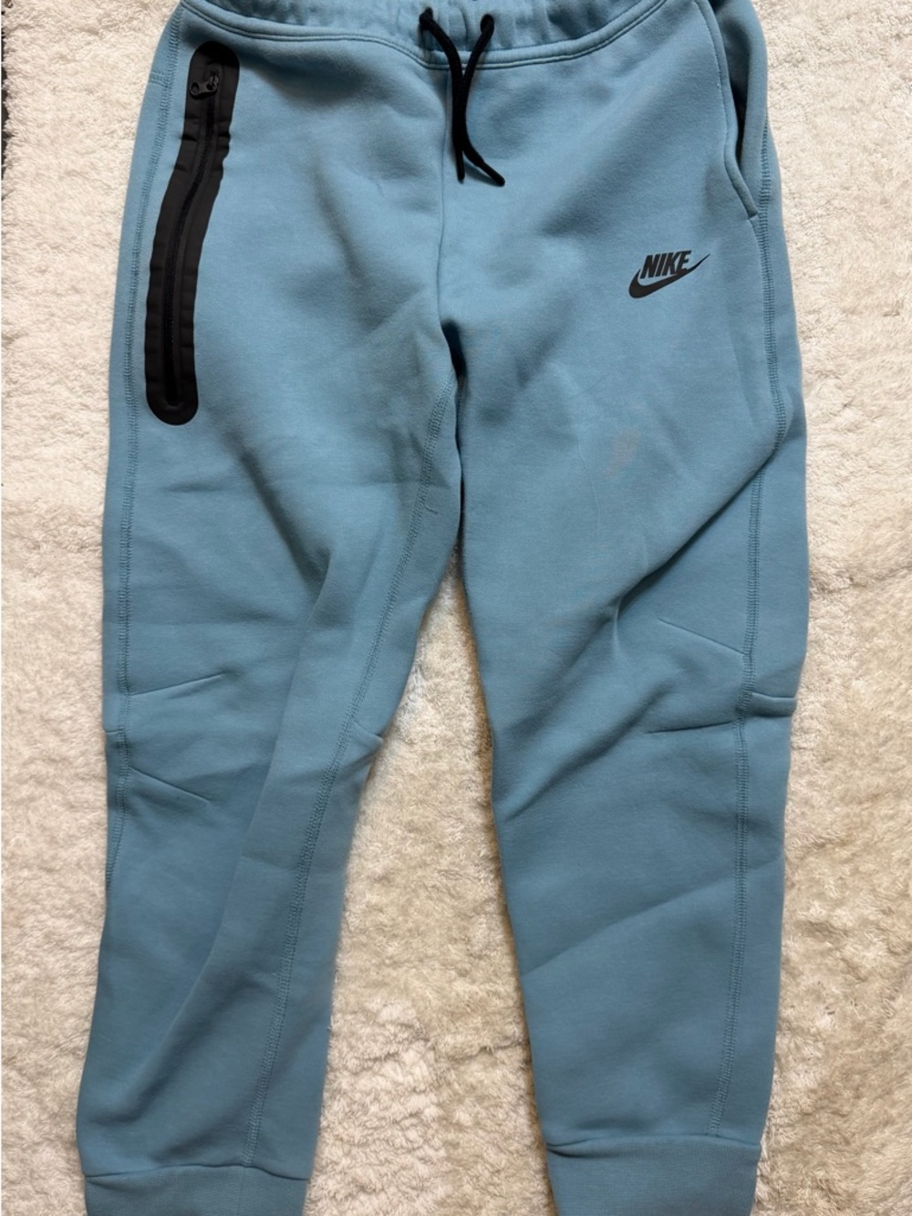 Nike Light Blue Joggers with Black Accents
